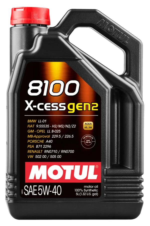 Motul 8100 X-CESS GEN2 5W-40 Engine Oil 5L