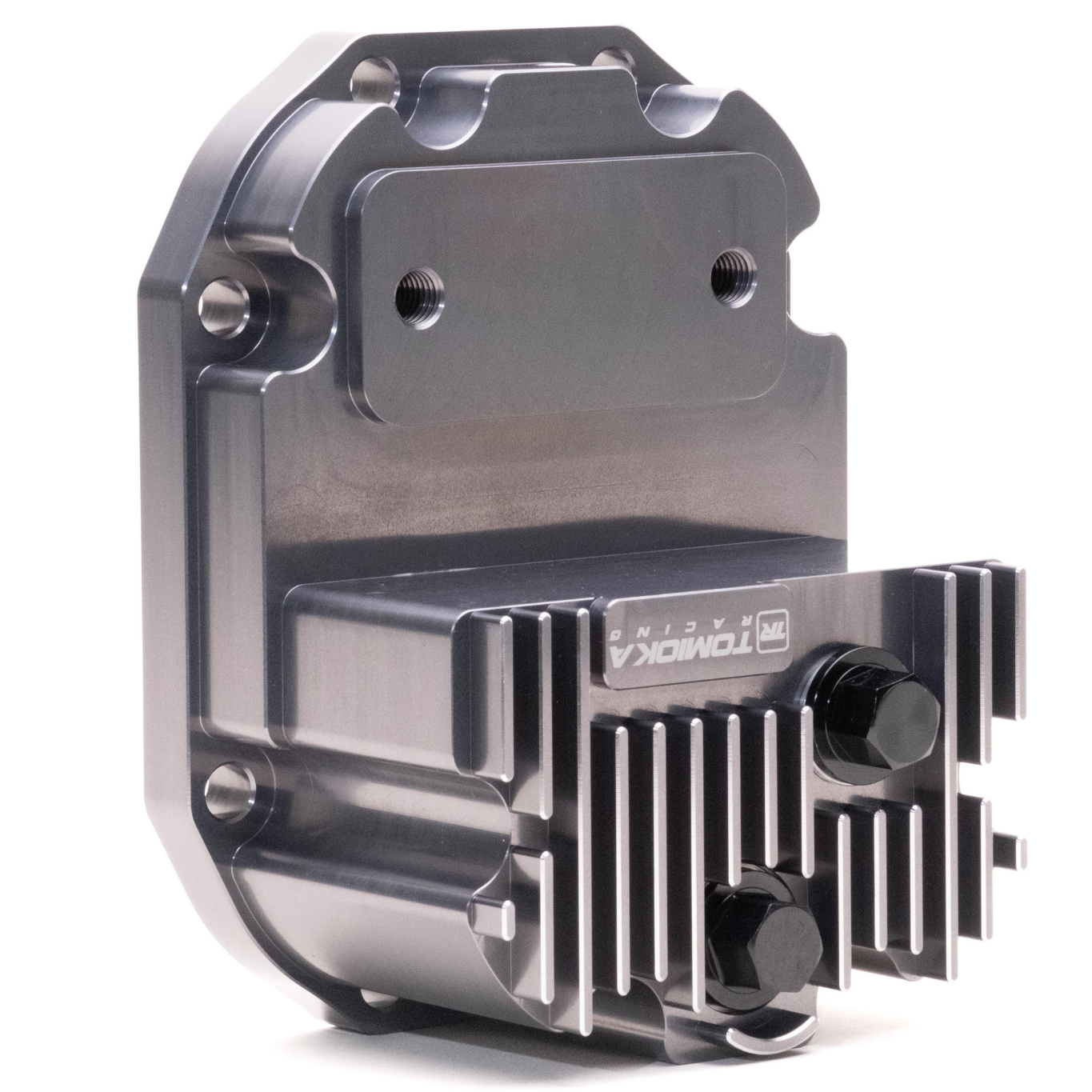 Subaru WRX R160 diff cover, CNC billet 6061-T6 with machined fins, Gunmetal Blue