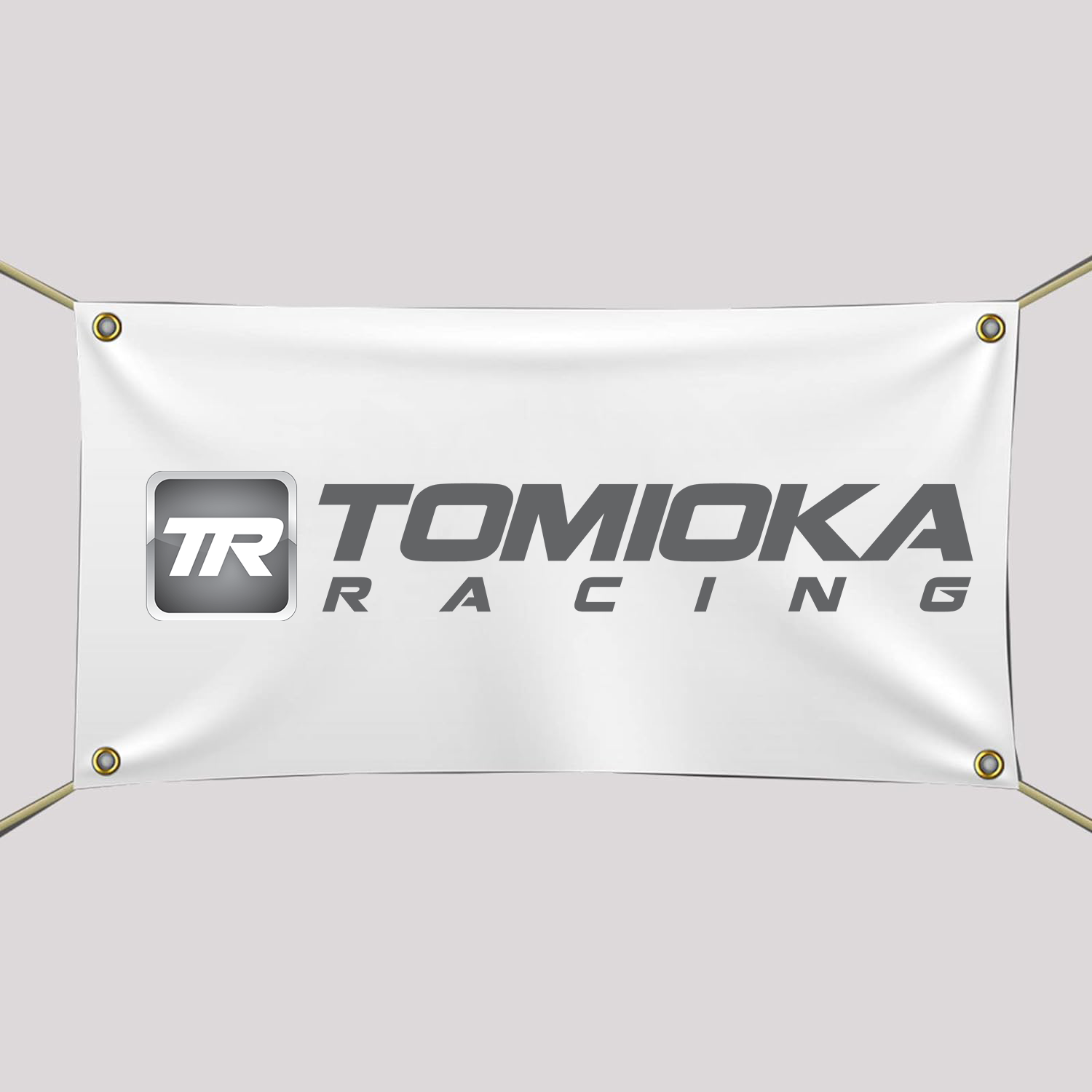 Tomioka Racing Viny Banner With Grommet 53"L  x 17"H