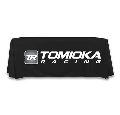 Tomioka Racing Table Cover 3 Sided (Open Back) 126" x 62.25"