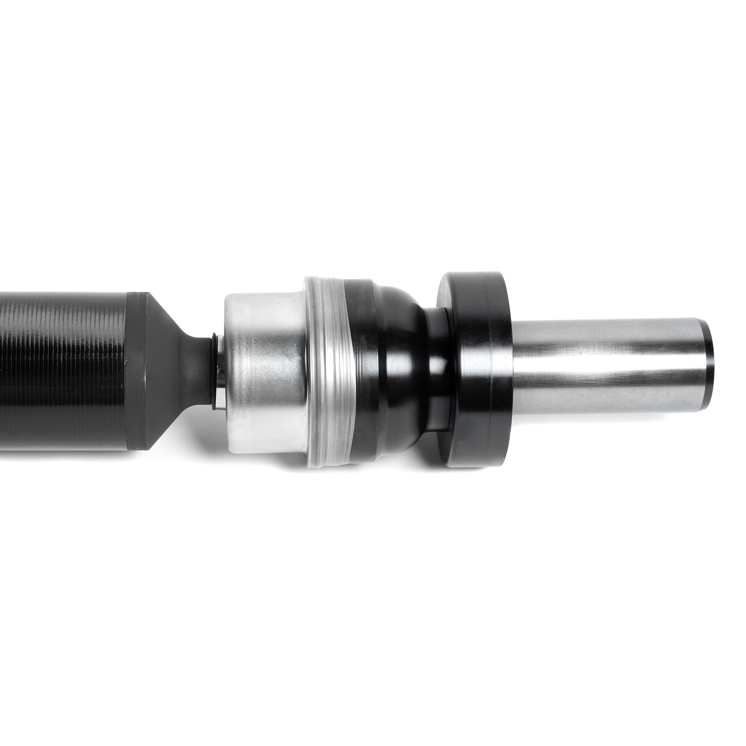 Close-up of the 4340 steel shaft and carbon fiber tube connection on the Tomioka Racing TR-DS1000